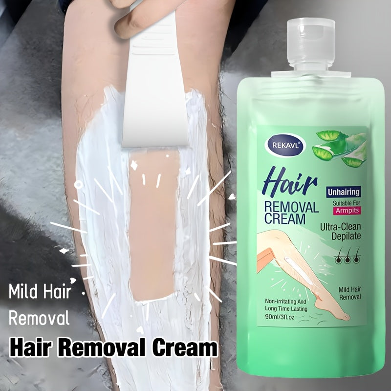 Leg Ultra-Clean Hair Removal Cream Fast Clean Long-Lasting Summer Hair Removal No Black Spots Multi-Area Use with Scraper Gentle Hair Removal with Aloe Vera Coconut Oil Plant-Based Ingredients Underarm Legs Hands Arms Body Intimate Full Body Hair Re