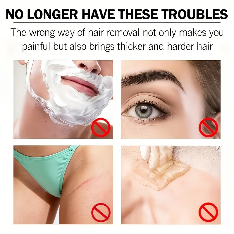 Single-use, 6-month Long-lasting Smoothness, Cooling and Icy Sensation, a Summer Essential. 50G Coconut Hair Removal Cream for Both Men and Women, Quick Hair Removal, Easy Application, Instant Results, Semi-permanent Hair Removal, Smooth with No