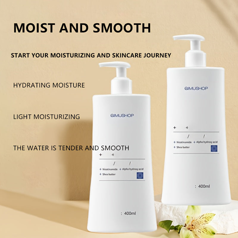 13.53oz Nicotinamide Fruit Acid Essence Body Lotion Moisturizing and Moisturizing Autumn and Winter Women's and Men's Skin Drying and Moisturizing Lotion Men's and Women's Skin Beautifying and Fragrant Avocado Extract