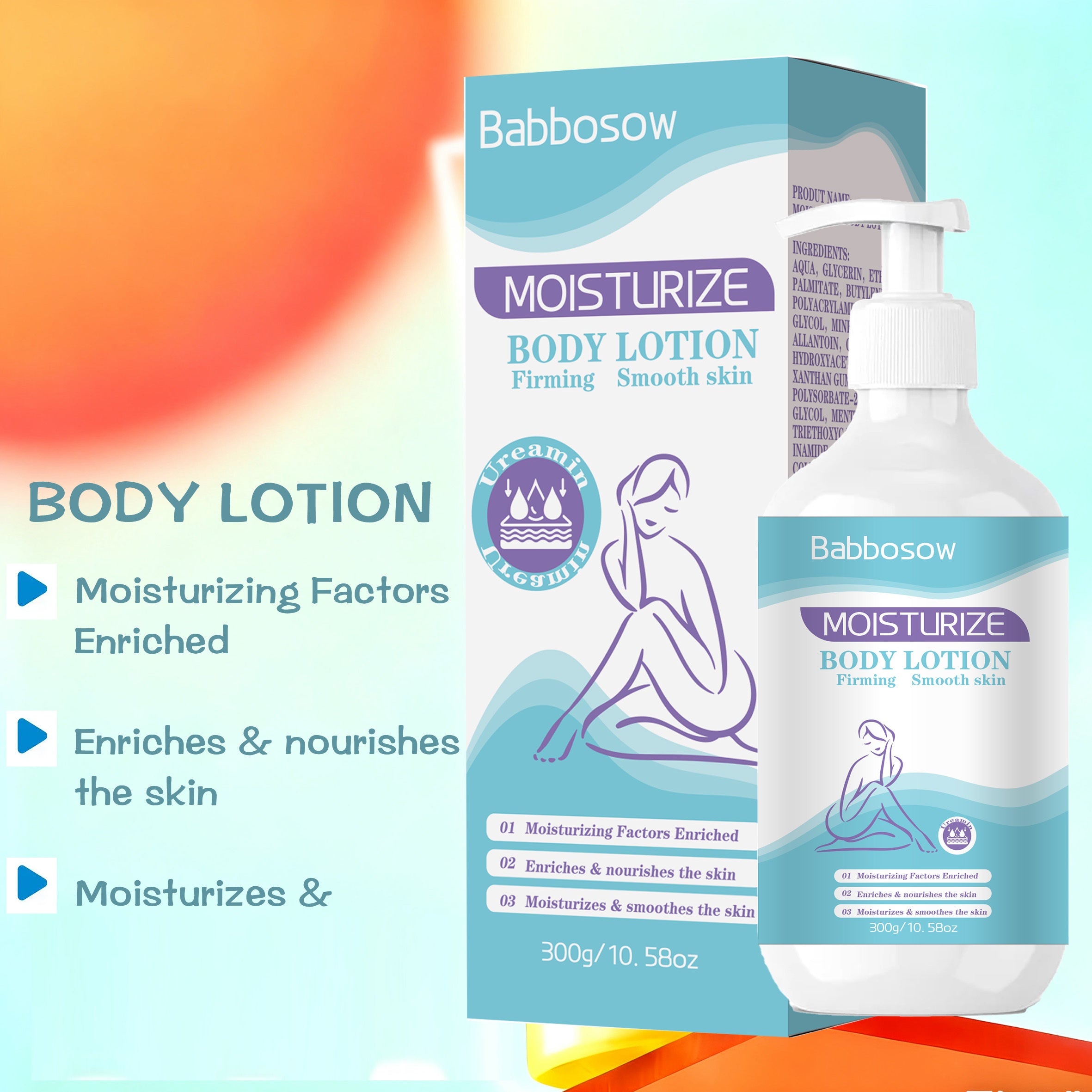 2pcs Moisturizing Body Lotion, Rich In Collagen, Nicotinamide And Glycerin Ingredients. Body Lotion Moisturizer | Best Used After Bathing | Large Capacity Family Pack Light Beige Light Beige Type|300g\u002F 10.58oz*2|Christmas Gift, Halloween Gift, New