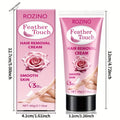2.12 oz of Rose Depilatory Cream, Removes Hair Cleanly in 5 Minutes Without The Burning Sensation of Shaving. Gentle And Non-Irritating, It Leaves No Residue And Has Been Dermatologically Tested As a Hair Removal Alternative. After Use