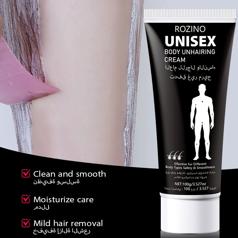 100g Unisex Hair Removal Cream, Spring and Summer Hair Removal Care, Refreshing Skin, Easy Hair Removal, Lip Hair Removal, Leg Hair Removal, Armpit Hair Removal, Gentler and Cleaner