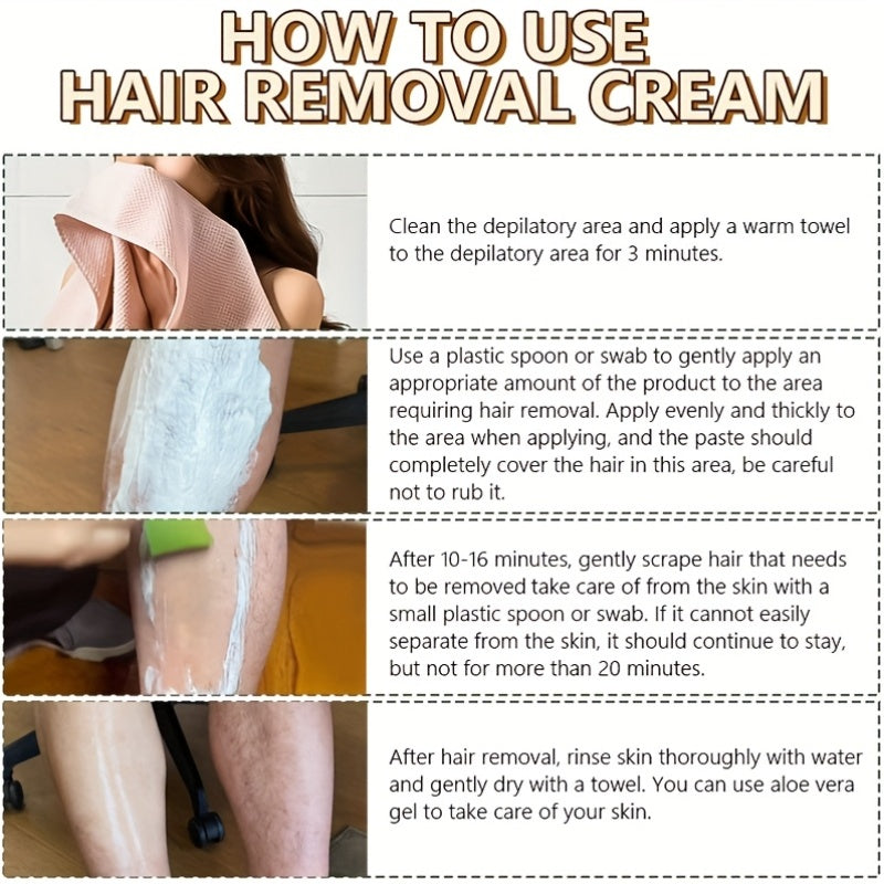 2.12 oz of Rose Depilatory Cream, Removes Hair Cleanly in 5 Minutes Without The Burning Sensation of Shaving. Gentle And Non-Irritating, It Leaves No Residue And Has Been Dermatologically Tested As a Hair Removal Alternative. After Use