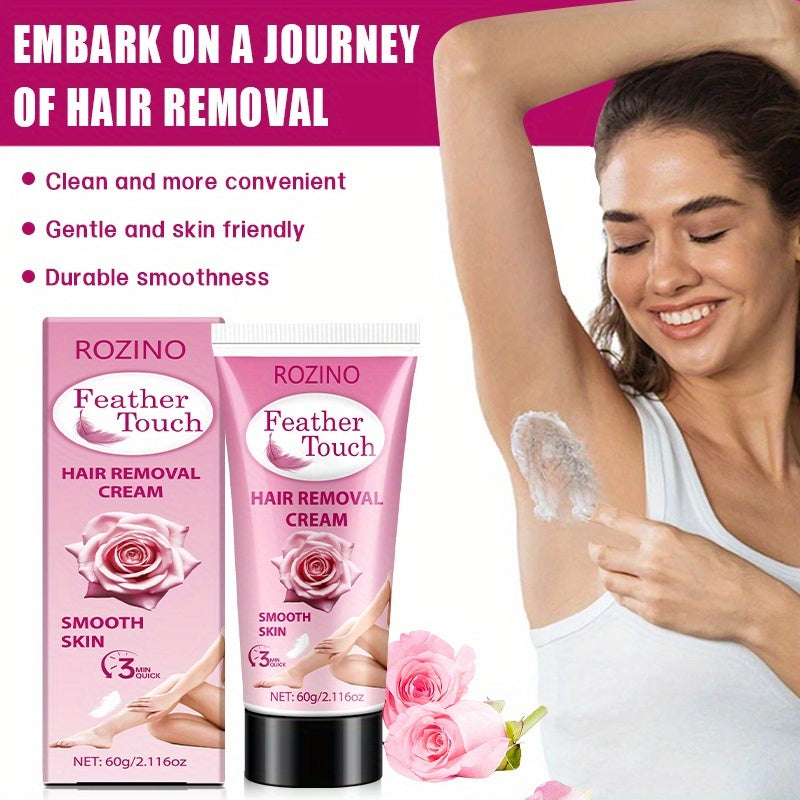 2.12 oz of Rose Depilatory Cream, Removes Hair Cleanly in 5 Minutes Without The Burning Sensation of Shaving. Gentle And Non-Irritating, It Leaves No Residue And Has Been Dermatologically Tested As a Hair Removal Alternative. After Use