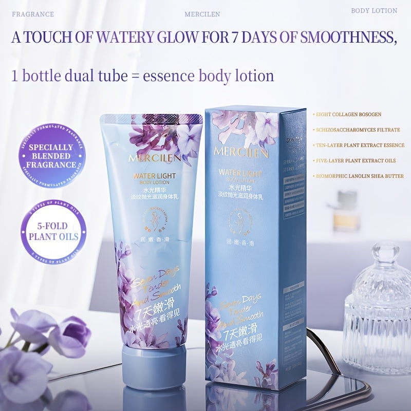 MERCILEN Water-Glow Essence Body Lotion, Containing Nicotinamide, Comfrey Nut Oil And Squalane for Deep Hydration And Skin Firming in a Two-In-One Formula for Nourishment, Brightening And Firming. Suitable for Daily Care