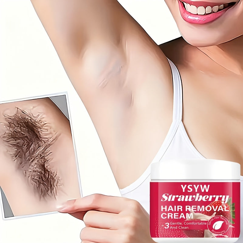 Summer Essential Long-Lasting Smooth 6 Months, 50G Strawberry Depilatory Cream, Women'S, Men'S, Easy Hair Removal, Instant Hair Removal, Smooth And Residue-Free Semi-Permanent Hair Removal