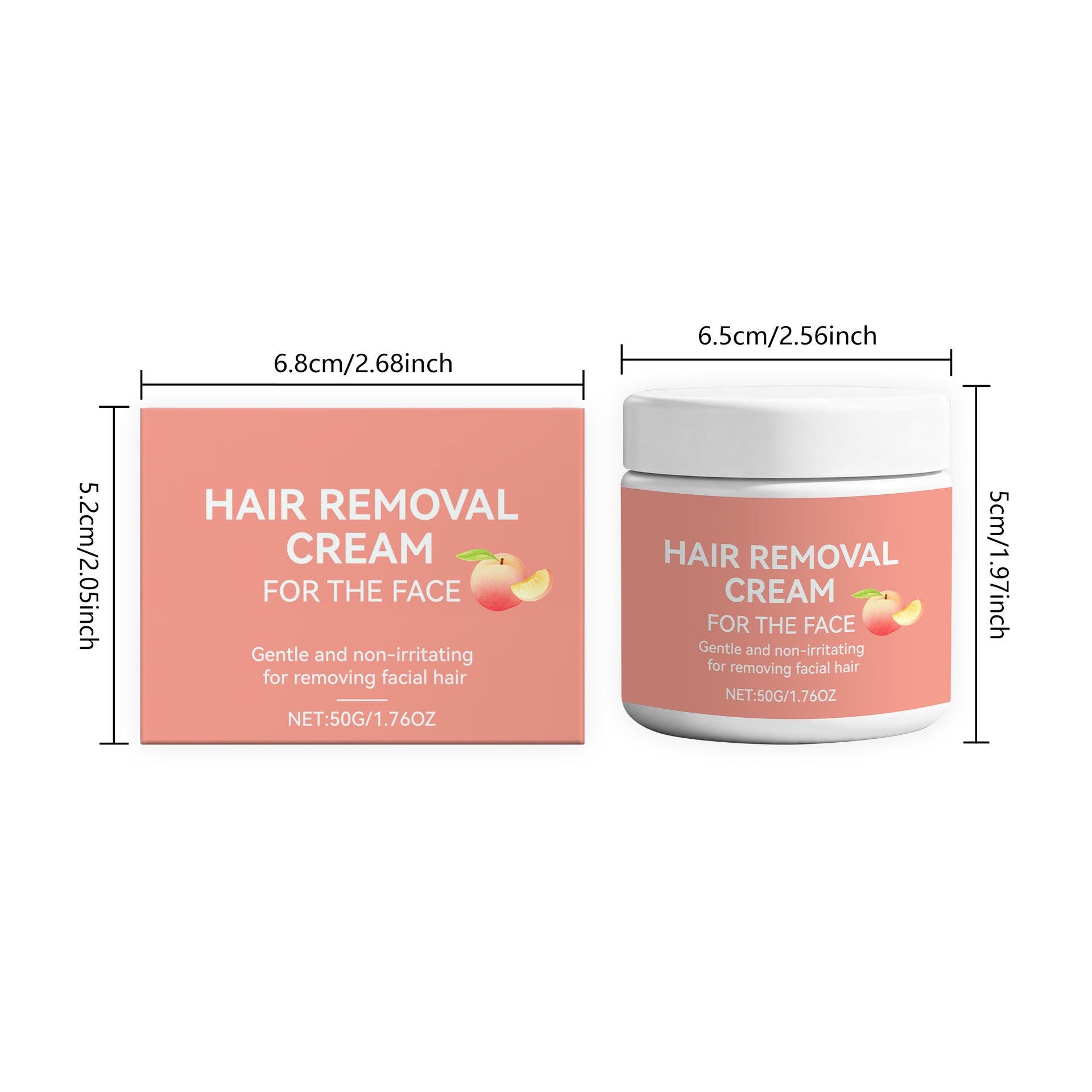 4pcs Suitable for Skin Types Facial Hair Removal Cream - Gentle for Lips & Face Care, Light Peach Fragrance, Spring Summer Hair Remover Gel for Lip Hair & Body, for &, Smooth Skin