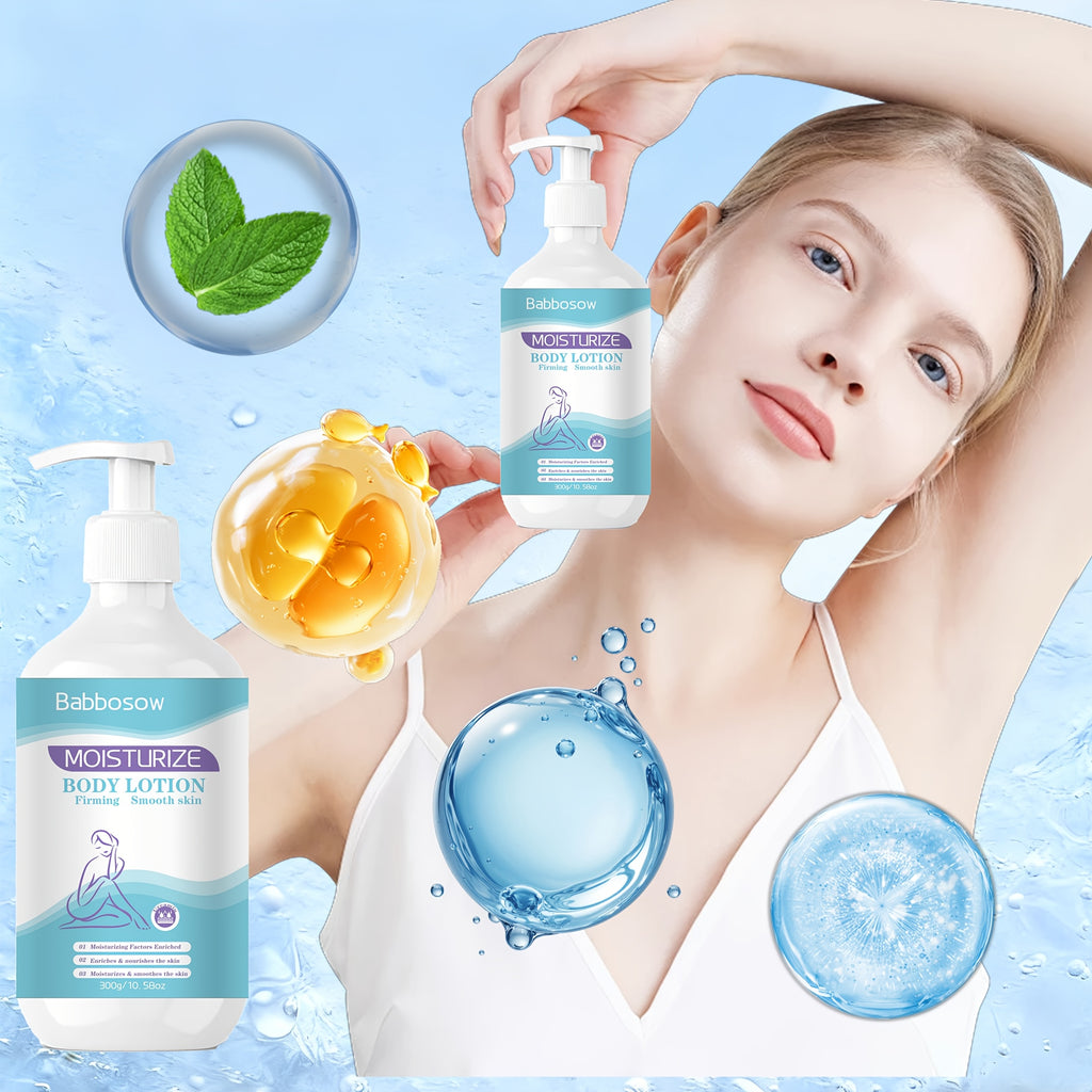 2pcs Moisturizing Body Lotion, Rich In Collagen, Nicotinamide And Glycerin Ingredients. Body Lotion Moisturizer | Best Used After Bathing | Large Capacity Family Pack Light Beige Light Beige Type|300g\u002F 10.58oz*2|Christmas Gift, Halloween Gift, New
