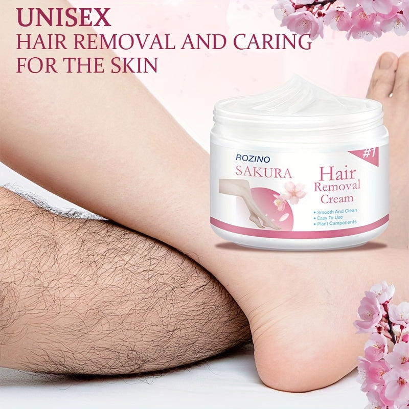 Instant Clean, Instant Smoothness - Women's Cherry Blossom Scented Intensive Hair Removal Cream 50g. Gentle Ingredients, Painless and Non-irritating Hair Removal. Quick 5-minute Hair Removal Without Damaging the Skin. Instant Hair Removal