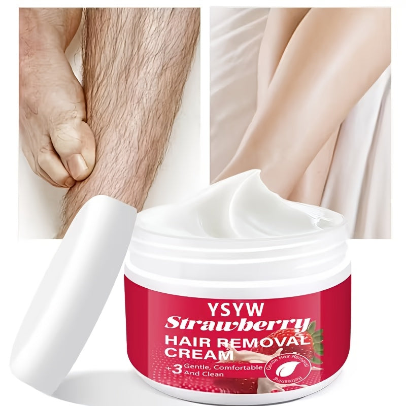 Summer Essential Long-Lasting Smooth 6 Months, 50G Strawberry Depilatory Cream, Women'S, Men'S, Easy Hair Removal, Instant Hair Removal, Smooth And Residue-Free Semi-Permanent Hair Removal