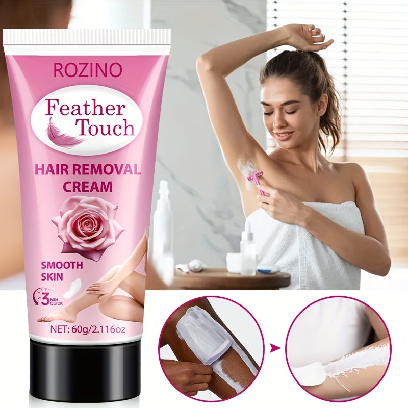 2.12 oz of Rose Depilatory Cream, Removes Hair Cleanly in 5 Minutes Without The Burning Sensation of Shaving. Gentle And Non-Irritating, It Leaves No Residue And Has Been Dermatologically Tested As a Hair Removal Alternative. After Use