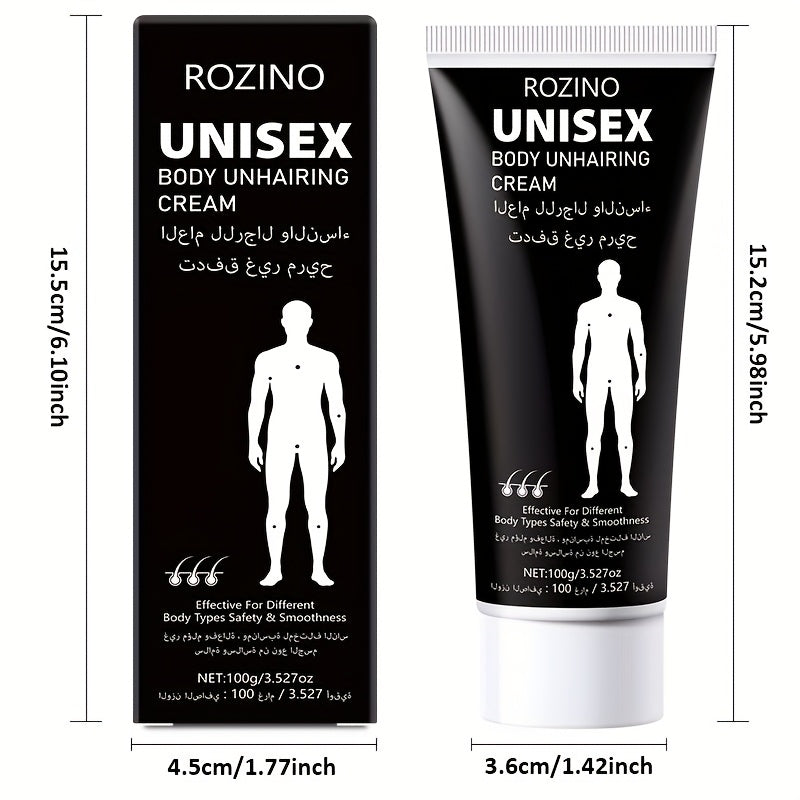 100g Unisex Hair Removal Cream, Spring and Summer Hair Removal Care, Refreshing Skin, Easy Hair Removal, Lip Hair Removal, Leg Hair Removal, Armpit Hair Removal, Gentler and Cleaner