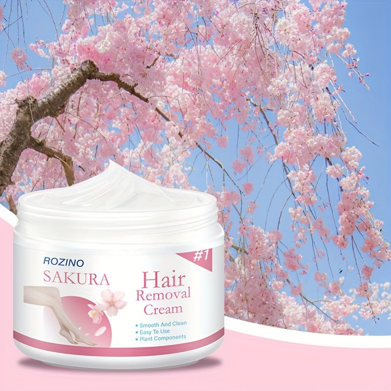Instant Clean, Instant Smoothness - Women's Cherry Blossom Scented Intensive Hair Removal Cream 50g. Gentle Ingredients, Painless and Non-irritating Hair Removal. Quick 5-minute Hair Removal Without Damaging the Skin. Instant Hair Removal