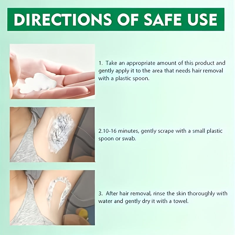Single-use, 6-month Long-lasting Smoothness, Cooling and Icy Sensation, a Summer Essential. 50G Coconut Hair Removal Cream for Both Men and Women, Quick Hair Removal, Easy Application, Instant Results, Semi-permanent Hair Removal, Smooth with No