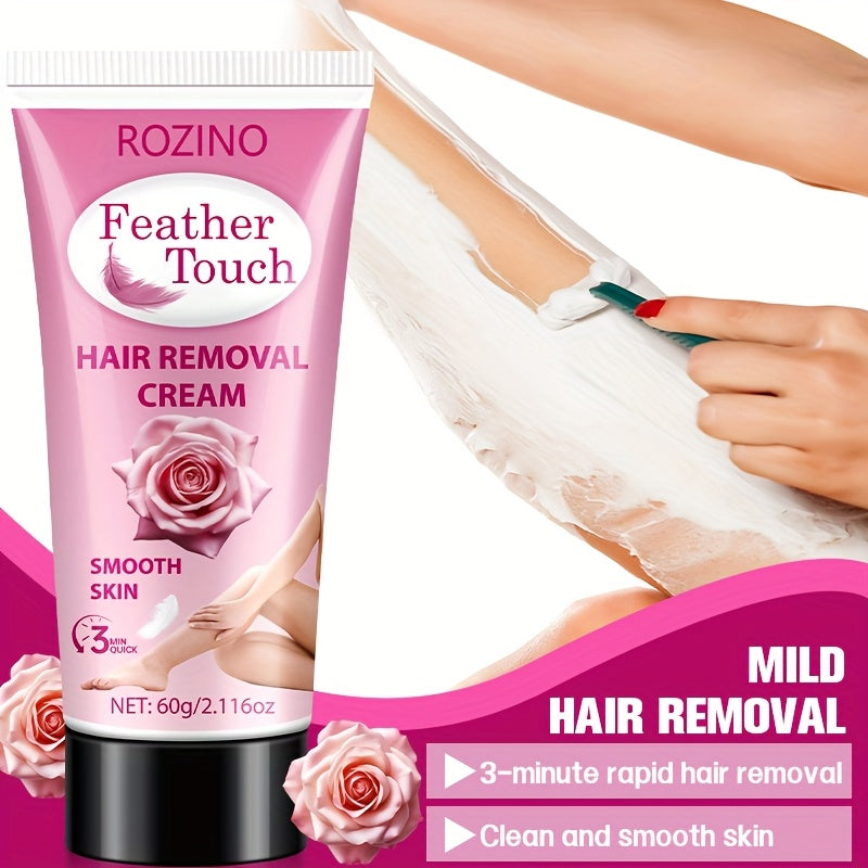 2.12 oz of Rose Depilatory Cream, Removes Hair Cleanly in 5 Minutes Without The Burning Sensation of Shaving. Gentle And Non-Irritating, It Leaves No Residue And Has Been Dermatologically Tested As a Hair Removal Alternative. After Use