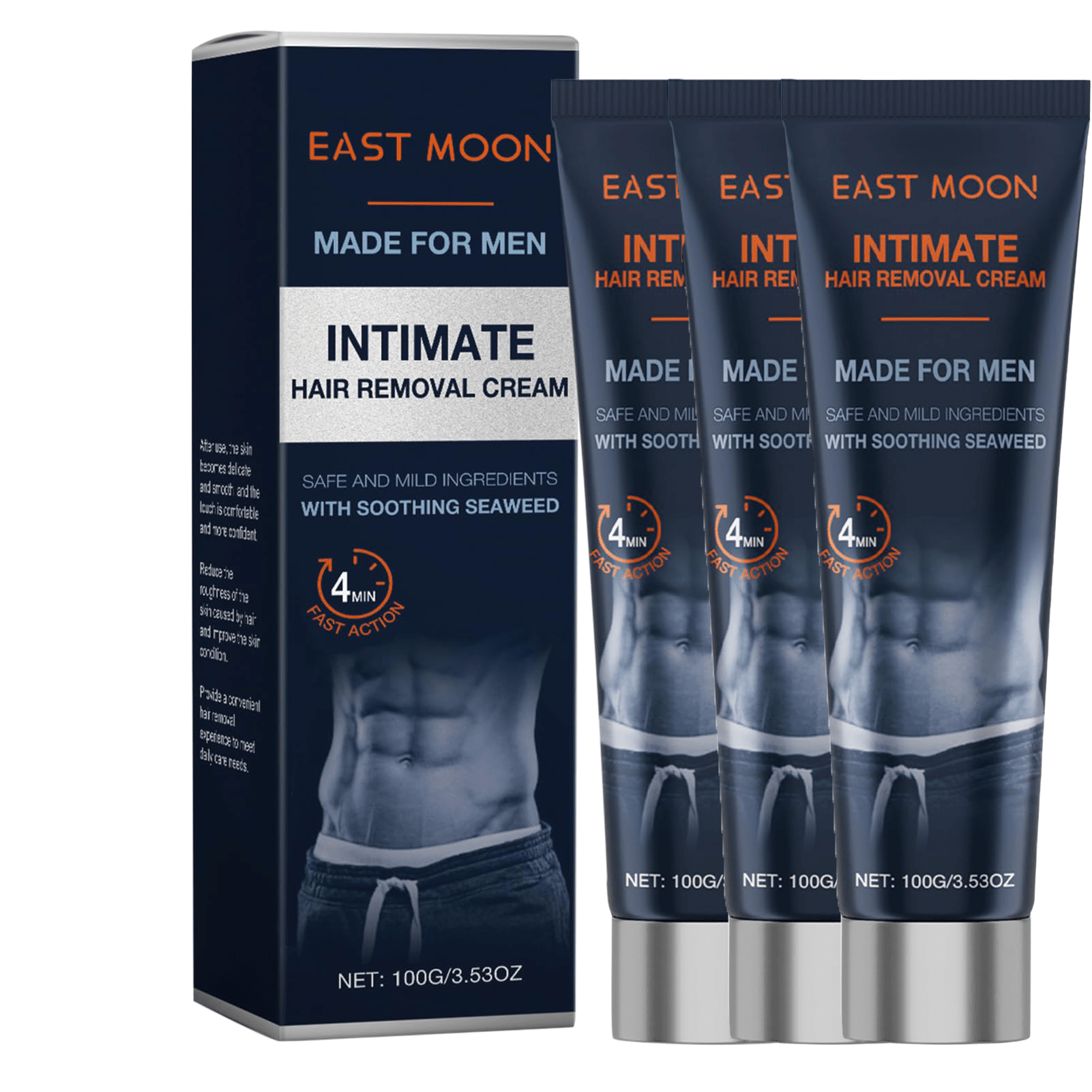 Men'S Depilatory Hair Care Cream, Body for Smooth Skin, Gentle Skin Care for Legs, Chest, Back And Underarm, 3.38oz