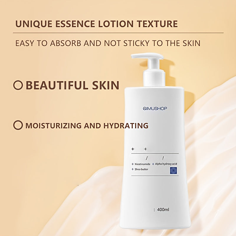 13.53oz Nicotinamide Fruit Acid Essence Body Lotion Moisturizing and Moisturizing Autumn and Winter Women's and Men's Skin Drying and Moisturizing Lotion Men's and Women's Skin Beautifying and Fragrant Avocado Extract