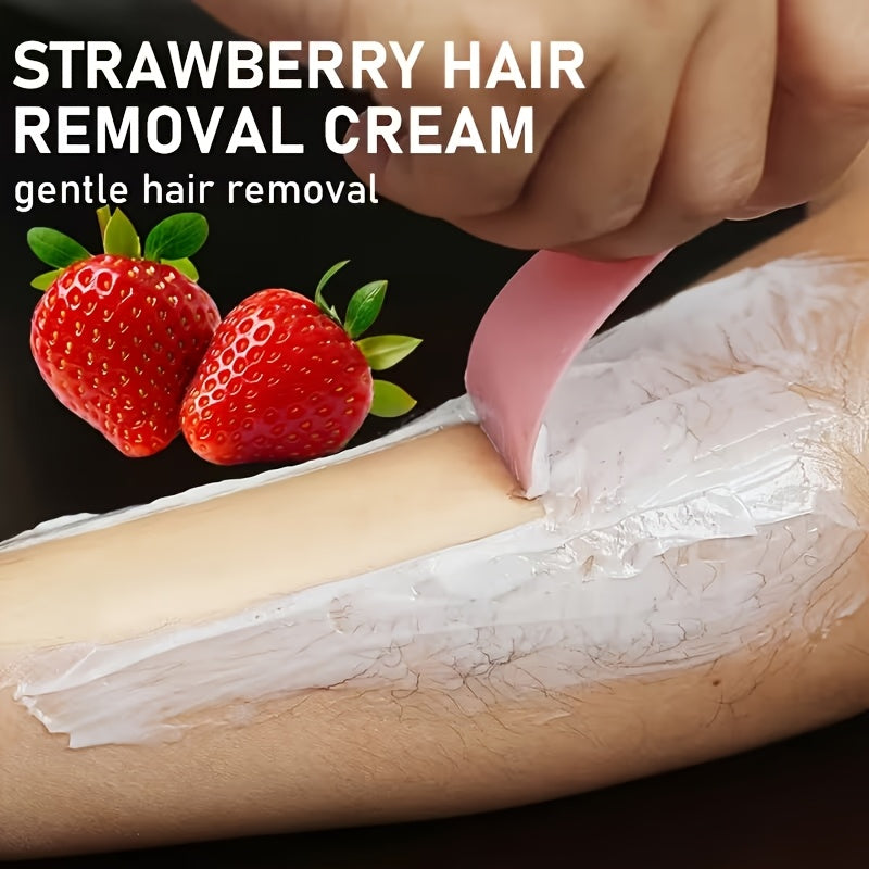 Summer Essential Long-Lasting Smooth 6 Months, 50G Strawberry Depilatory Cream, Women'S, Men'S, Easy Hair Removal, Instant Hair Removal, Smooth And Residue-Free Semi-Permanent Hair Removal