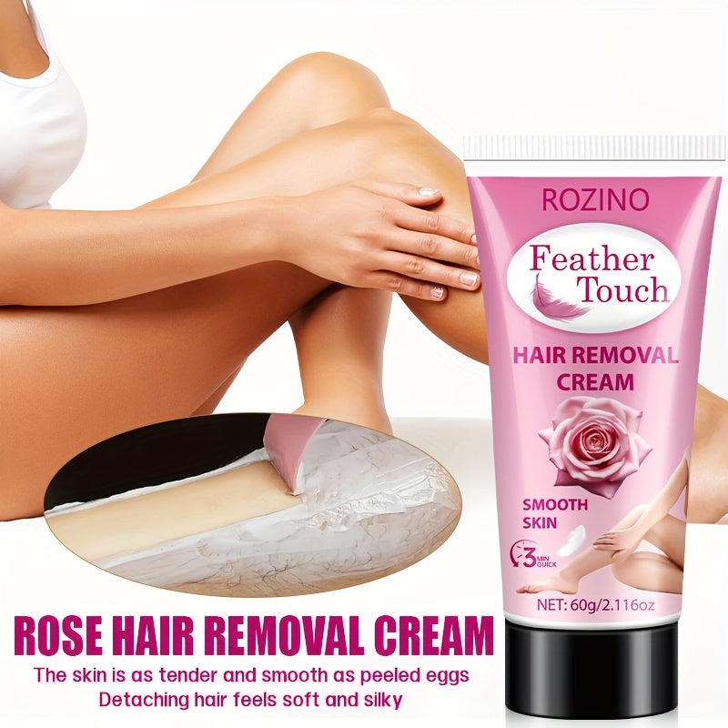 2.12 oz of Rose Depilatory Cream, Removes Hair Cleanly in 5 Minutes Without The Burning Sensation of Shaving. Gentle And Non-Irritating, It Leaves No Residue And Has Been Dermatologically Tested As a Hair Removal Alternative. After Use