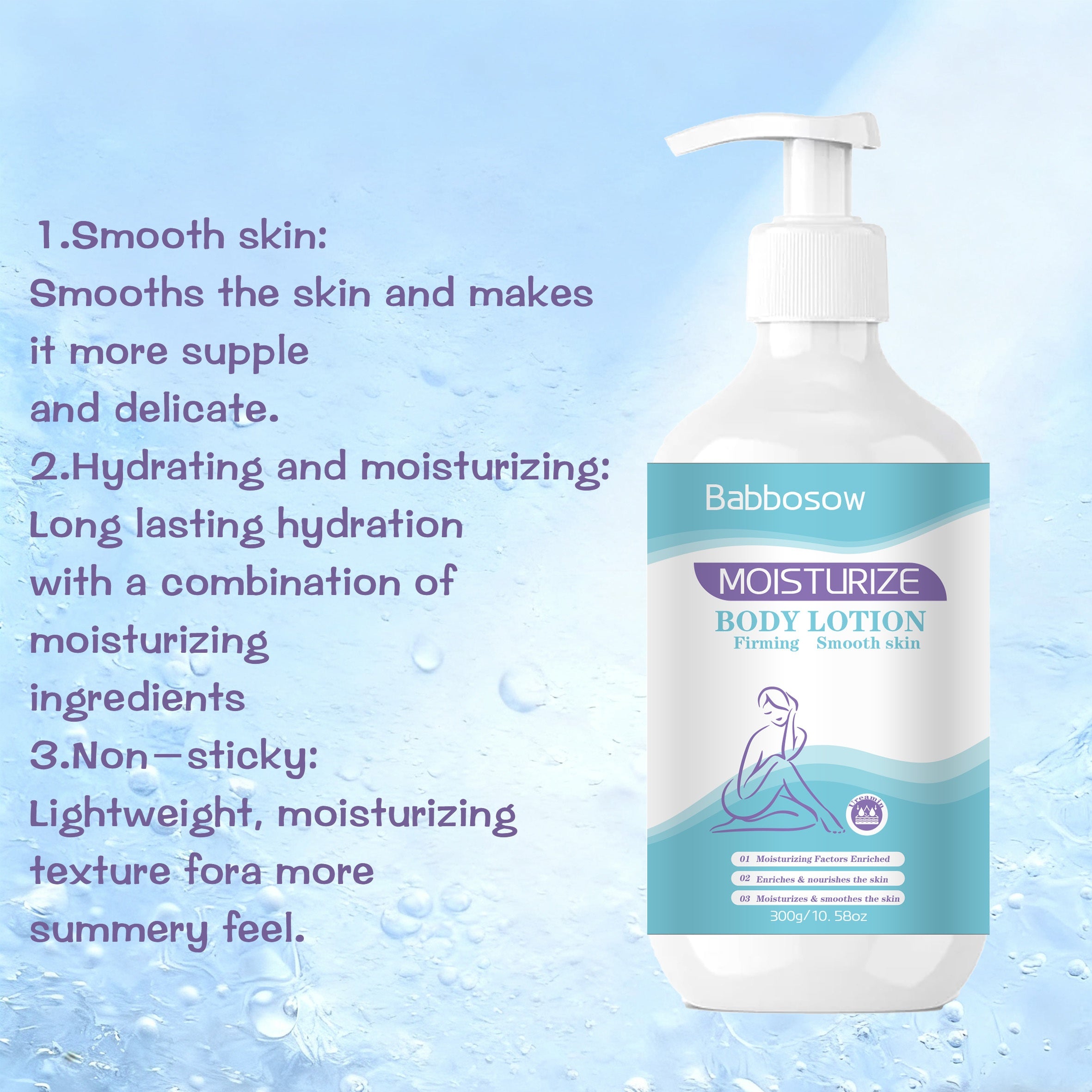 2pcs Moisturizing Body Lotion, Rich In Collagen, Nicotinamide And Glycerin Ingredients. Body Lotion Moisturizer | Best Used After Bathing | Large Capacity Family Pack Light Beige Light Beige Type|300g\u002F 10.58oz*2|Christmas Gift, Halloween Gift, New